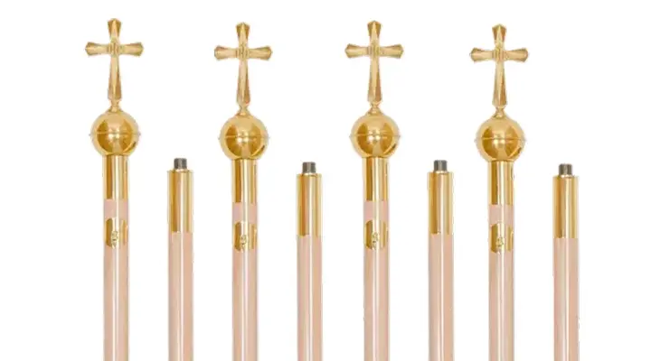 Hampe pour dais en bois